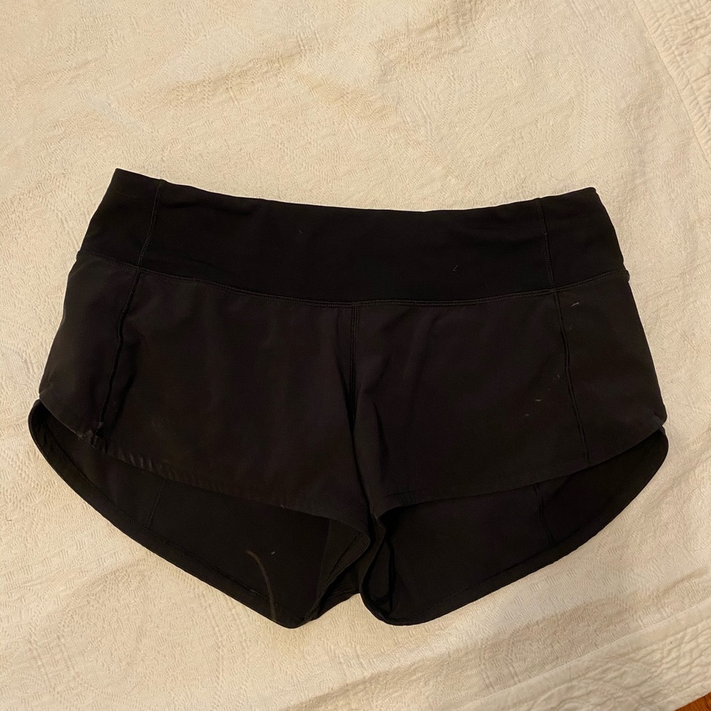 Lululemon Athletica Black Speed Up Shorts